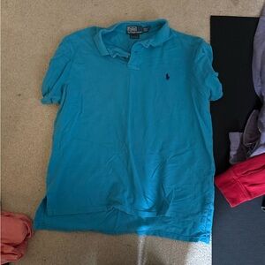 Ralph Lauren Men's Aqua Polo Shirt